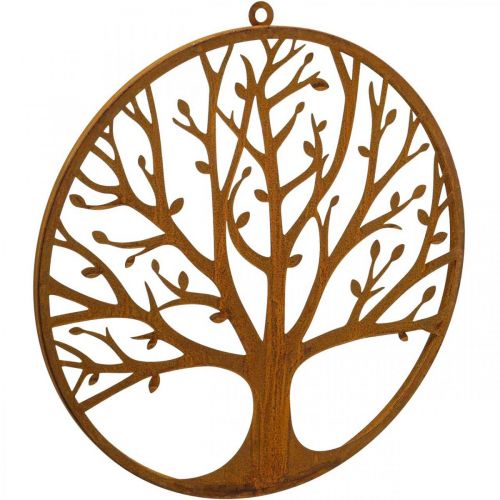 Floristik24 Décoration murale arbre de vie décoration patine anneau métal anneau Ø38cm