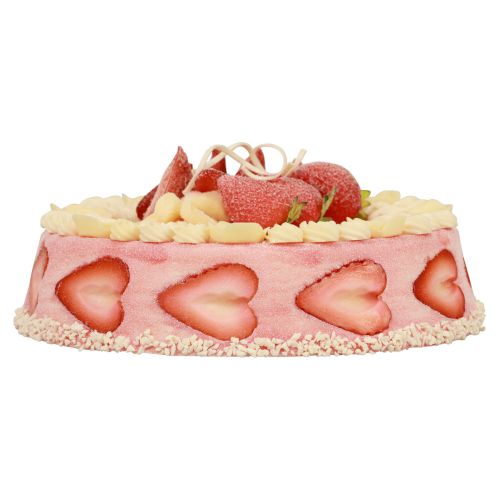 Floristik24 Factice alimentaire, gâteau artificiel crème fraise Ø23cm H9,5cm