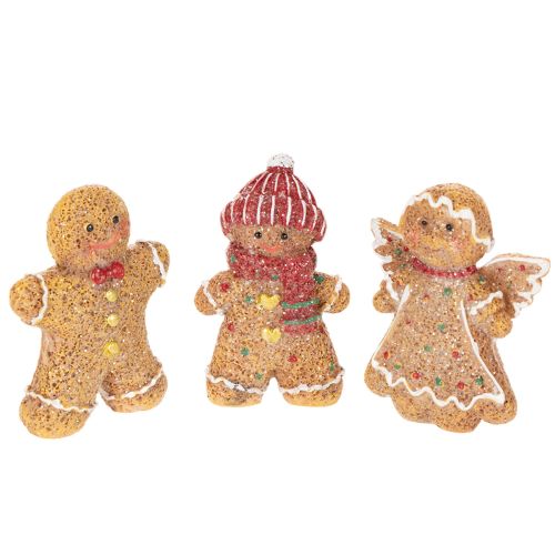 Figurine décorative artificielle de bonhomme en pain d'épice, 8 cm, 3 pièces acheter | Floristik24.be