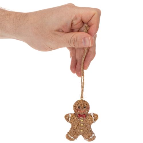 Ornements décoratifs à suspendre, figurines en pain d'épice artificielles, 7 cm, lot de 3 | Floristik24.be