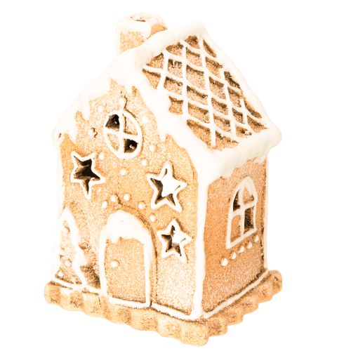 Porte-bougie chauffe-plat en forme de maison en pain d'épice, à poser et à utiliser comme décoration, 13 cm | Floristik24.be