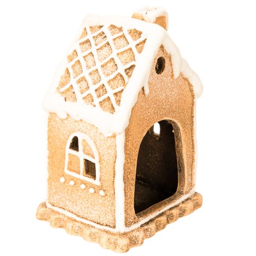 Porte-bougie chauffe-plat en forme de maison en pain d'épice, à poser et à utiliser comme décoration, 13 cm | Floristik24.be