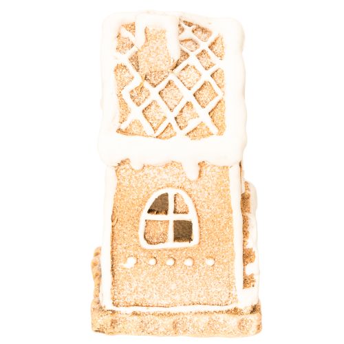 Porte-bougie chauffe-plat en forme de maison en pain d'épice, à poser et à utiliser comme décoration, 13 cm | Floristik24.be