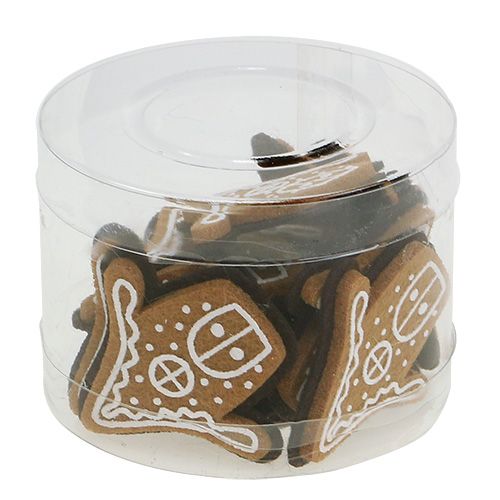 Floristik24 Maison en pain d&#39;épices 4,5 cm avec pastilles adhésives 12 pièces