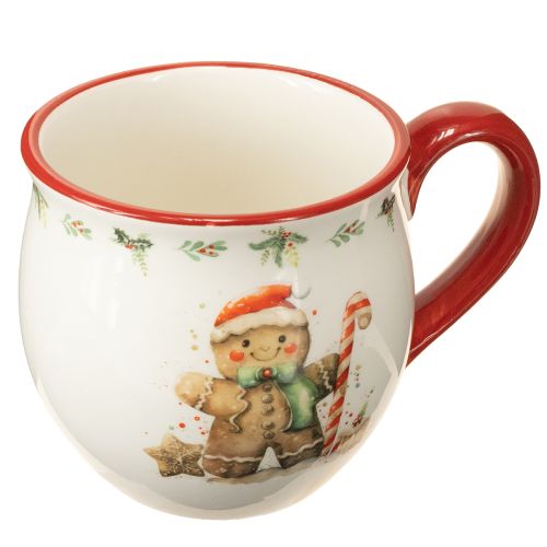 Mug bonhomme en pain d&#39;épices en céramique de Noël H9,5 cm