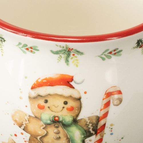 Article Mug bonhomme en pain d&#39;épices en céramique de Noël H9,5 cm