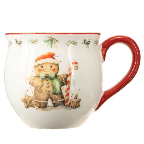 Article Mug bonhomme en pain d&#39;épices en céramique de Noël H9,5 cm