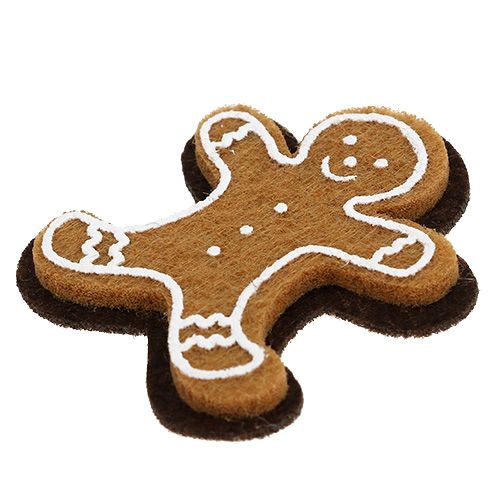 Floristik24 Bonhommes en pain d'épices en feutre à coller 4cm 12 pcs
