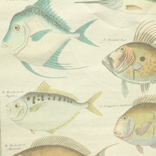 Article Rouleau déco en lin avec poisson 60cm x 72cm
