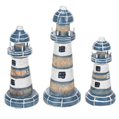 Décoration phare, style maritime, pour salon et terrasse, 20 cm, lot de 3.