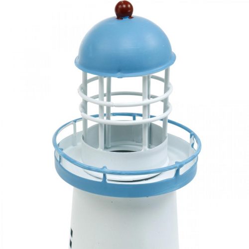 Floristik24 Décoration phare en métal bleu clair Décoration maritime