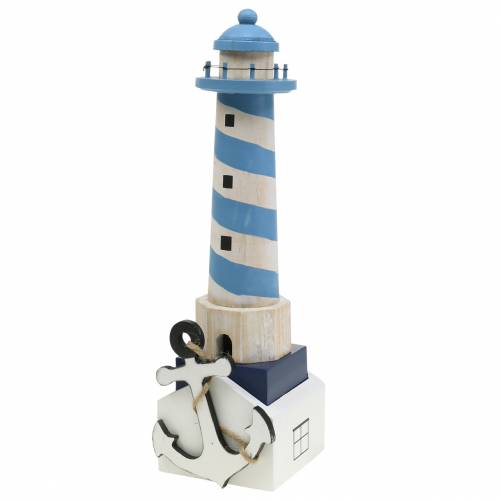 Phare déco maritime bleu clair 34cm | Floristik24.be