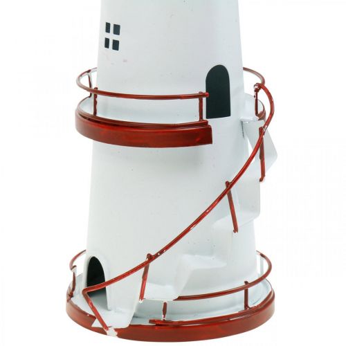 Floristik24 Phare rouge décoration maritime métal décoration estivale