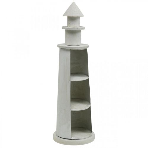 Phare Shabby Chic Crème Déco Maritime Ø13cm H41.5cm