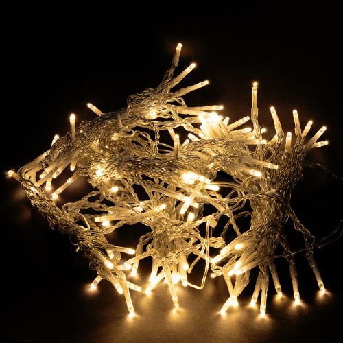 Rideau lumineux 120 LED guirlande lumineuse blanc chaud 100×180cm