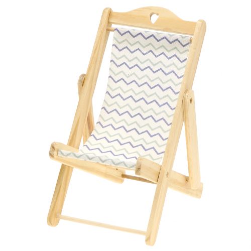 Chaise longue décorative motif zigzag H15 cm 3p