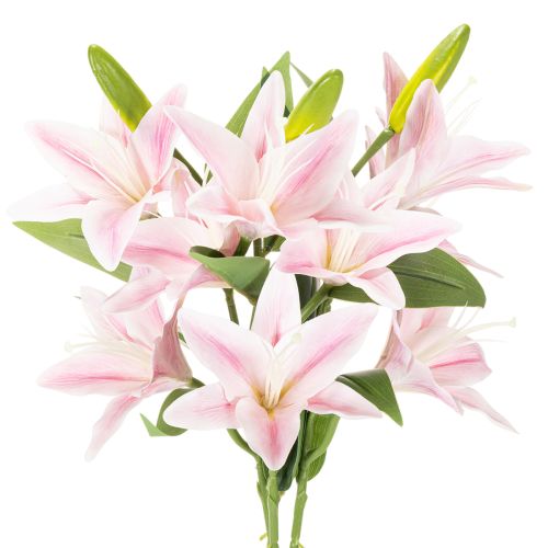 Lys artificiel, fleur à tige, décoration, 68 cm, lot de 3 | Floristik24.be