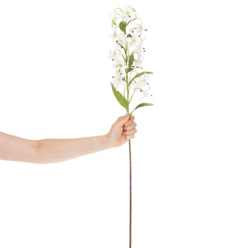 Lys blanc artificiel à longue tige fleurie, décoratif, 80 cm | Floristik24.be