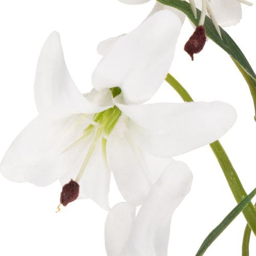 Lys blanc artificiel à longue tige fleurie, décoratif, 80 cm | Floristik24.be