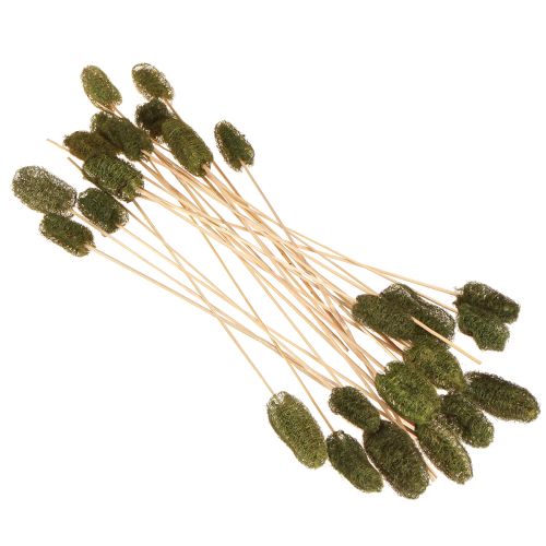 Article Luffa petit sur un bâton éponge concombre vert foncé 5-7 cm 25 pcs