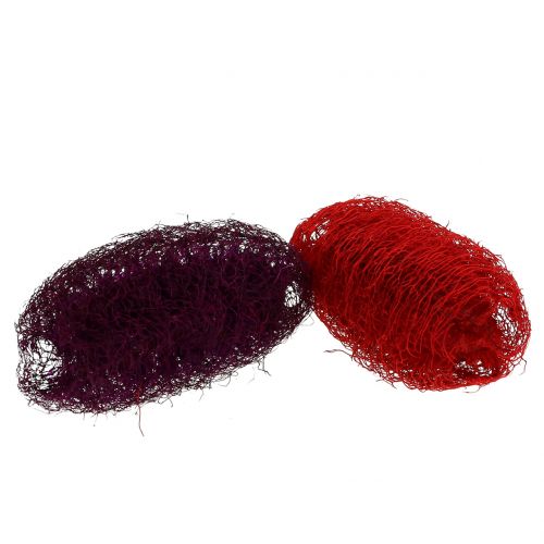 Floristik24 Loofah assorti violet, bordeaux 9cm – 12cm 50 pcs