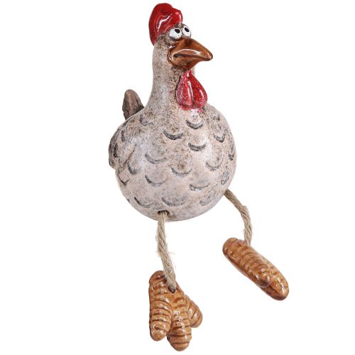 Floristik24 Poulet Pâques céramique Figurine bord d'étagère 9,5cm 3pcs