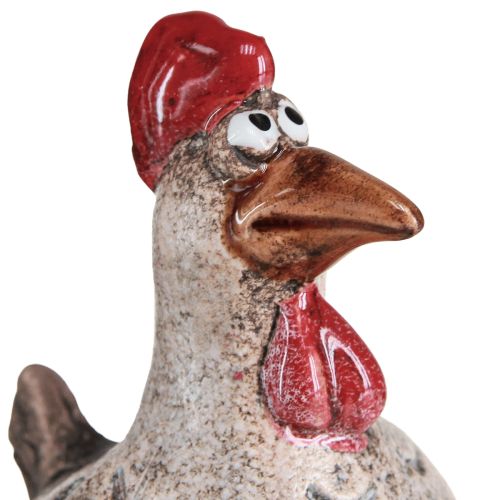 Floristik24 Poulet Pâques céramique Figurine bord d'étagère 9,5cm 3pcs