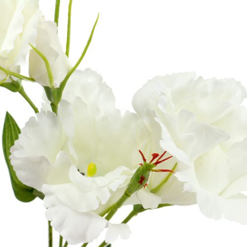 Article Fleur artificielle Lysianthus blanc L87,5cm