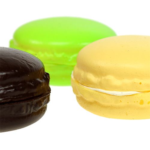 Article Macarons meringués décoratifs, colorés assortis. 5 cm 8 pièces