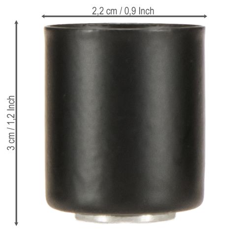 Article Bougeoir magnétique, métal noir, H3cm, 4 pièces