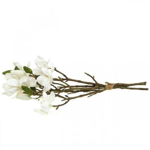 Floristik24 Branches de magnolia artificielles branche déco blanche H40cm 4pcs en bouquet