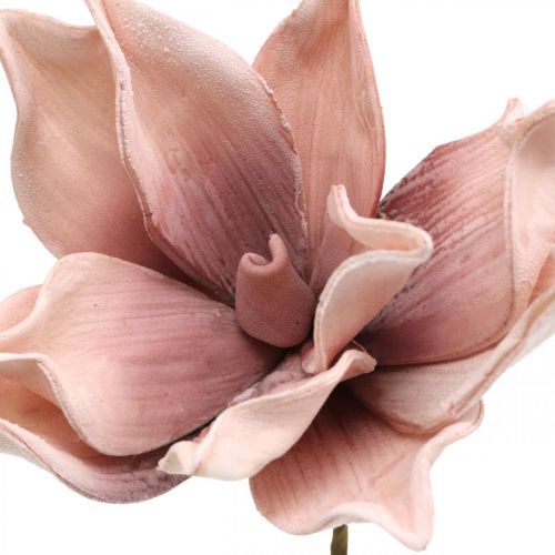 Floristik24 Magnolia artificiel vieux rose fleur artificielle fleur en mousse Ø10cm 6pcs