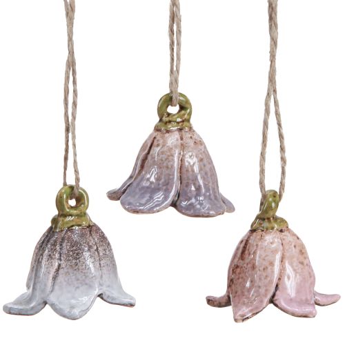 Article Décoration fleurs de muguet en céramique à suspendre Ø5cm 6 pcs
