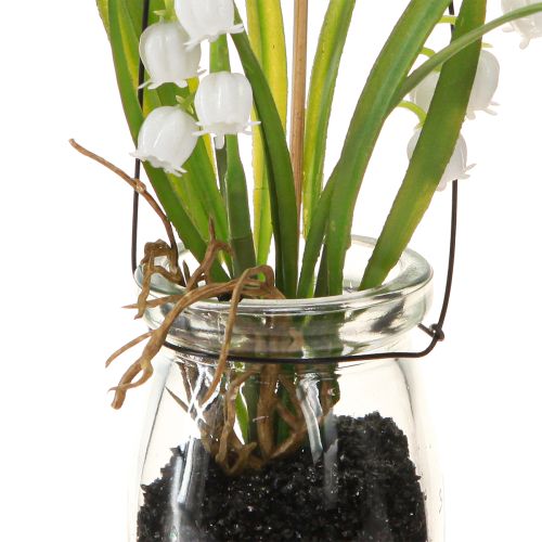 Article Muguet artificiel en pot en forme de fleur précoce H22cm 3pcs