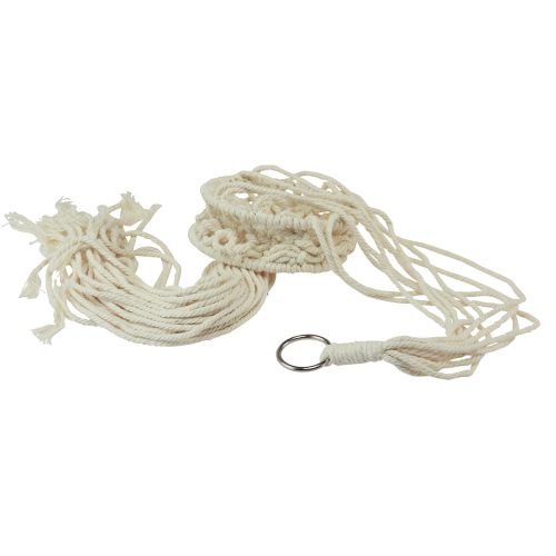 Article Décoration à suspendre macramé crème style bohème Ø12cm H79cm