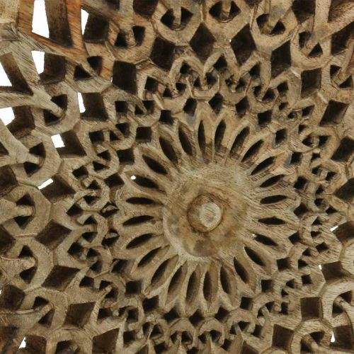 Floristik24 Mandala à suspendre, décoration murale, été, décoration bois nature Ø30cm