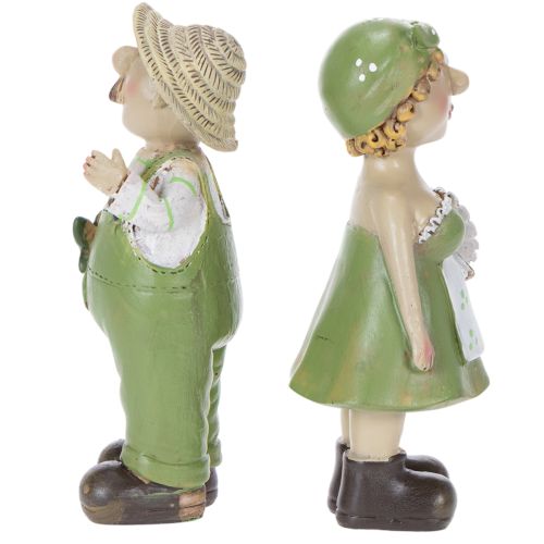 Article Figurines décoratives représentant un couple de paysans, décoration d'intérieur amusante pour le salon et l'été, 17 cm, lot de 2.