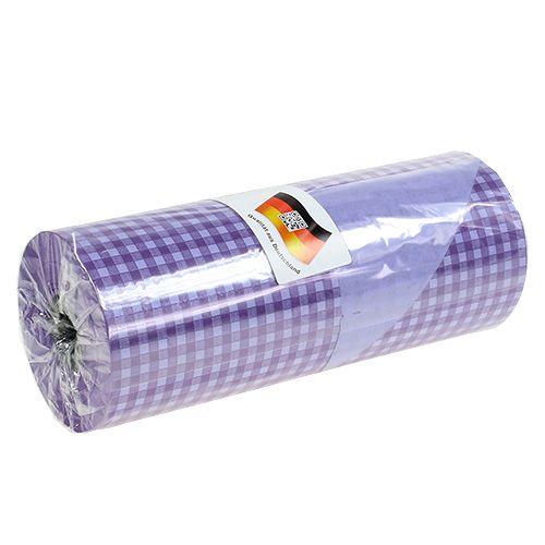 Article Manchettes en papier à carreaux violet 25 cm 100 m
