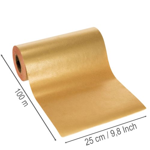 Rouleau de papier pour manchettes, or/rouge, 25 cm x 100 m, fournitures pour fleuristes | Floristik24.be