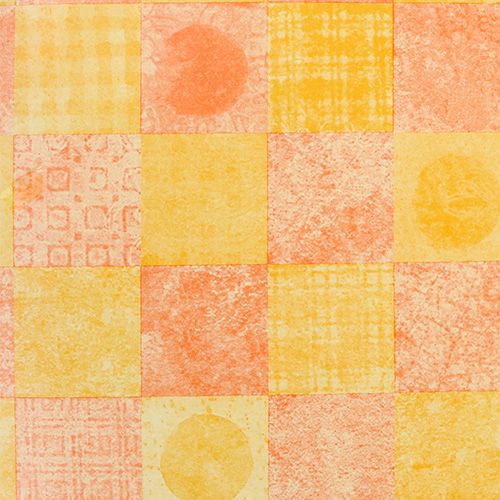 Floristik24 Papier manchette 37,5cm 100m carreaux orange