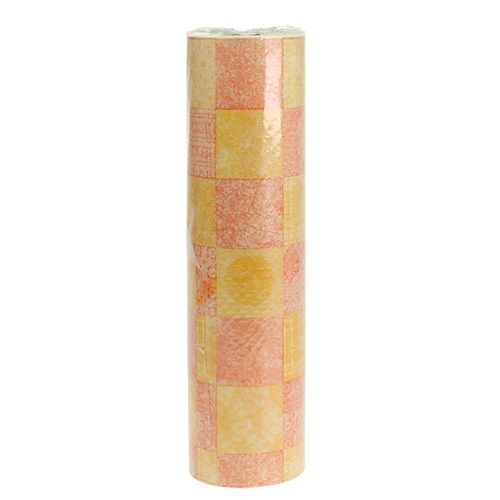 Floristik24 Papier manchette 37,5cm 100m carreaux orange