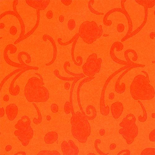 Floristik24 Papier manchette orange avec motif 25cm 100m