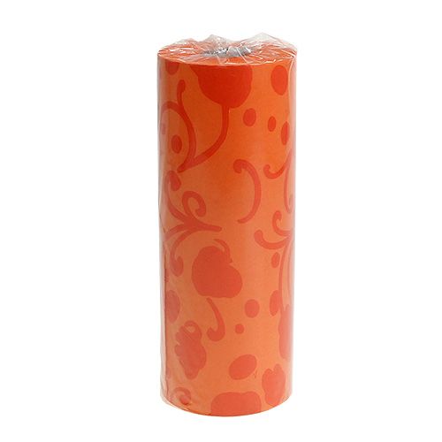 Floristik24 Papier manchette orange avec motif 25cm 100m