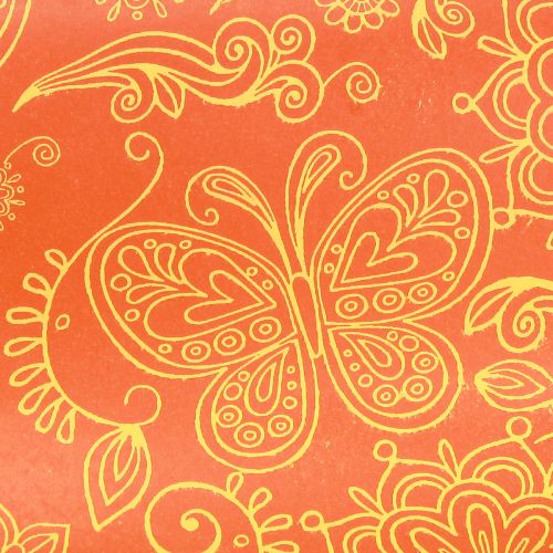 Article Papier manchette Orange Jaune Été 25 cm 100 m