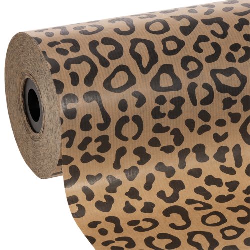 Papier pour manchettes, motif léopard, rouleau de 25 cm x 100 m, emballage cadeau