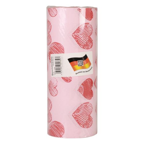 Article Papier manchette papier de soie coeurs roses 25cm 100m