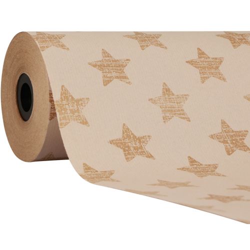 Floristik24 Papier manchette papier de soie étoiles blanches 25cm 100m