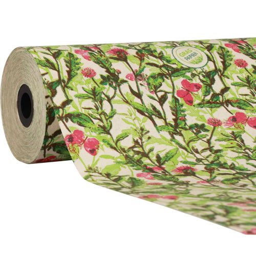 Floristik24 Papier manchette papier de soie prairie papier herbe 25cm 85m