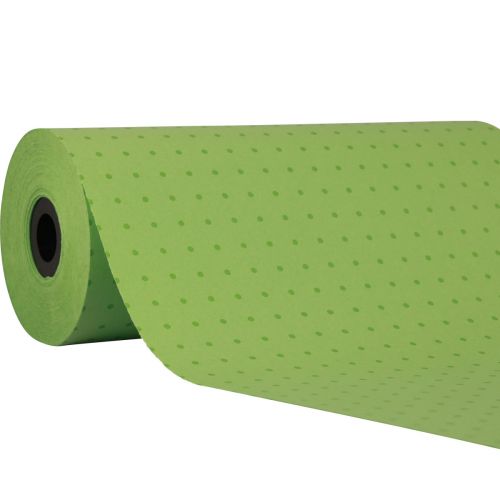 Floristik24 Papier manchette papier de soie pois verts 25cm 100m