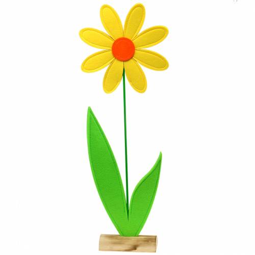 Floristik24 Gigantesque fleur en feutre vert, jaune, orange Ø40cm H93cm décoration de vitrine